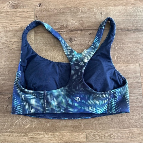 Lululemon Wunder Train Sports Bra Medium Support Flux Blue Multi Size 8 Women’s - Picture 4 of 7
